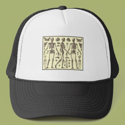 Vintage Skeleton Diagrams Mesh Hats Zazzle_hat Vintage Skeleton Diagrams Mesh Hats Zazzle_hat