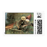 Vintage Sketch Artist Postage Stamps