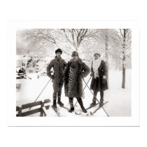 Vintage ski  image, Fashion on the piste Posters