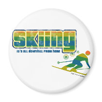 Vintage Ski Style magnets