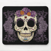 Vintage Skull and Roses Mousepads
