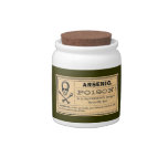Vintage Skull Arsenic Poison Label Candy Jar