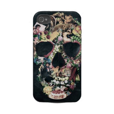 Vintage Skull Iphone 4 Tough Cover