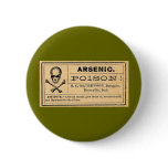 Vintage Skull Crossed Bones Arsenic Poison Label Pins