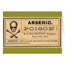 Vintage Skull Crossed Bones Arsenic Poison Label Cards