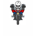Vintage Skull on Motorcycle Tattoo t-shirts
