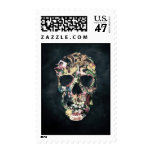 Vintage Skull Postage Stamp