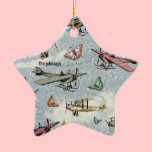 Vintage Sky - Planes and Butterflies ornaments