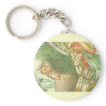 Vintage Sleeping Beauty and Her Prince Charming Keychain
