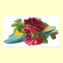 Vintage Slipper and Roses Poster posters by vintagegiftmall Vintage Slipper and Roses Poster posters