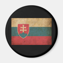 Vintage Slovakia Flag Fridge Magnet