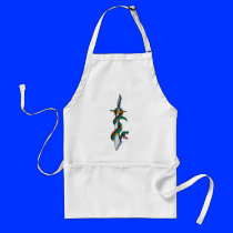 VIntage Snake and Dagger Tattoo Art Apron