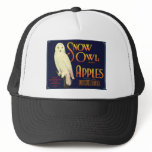 Vintage Snow Owl Apples Label hats