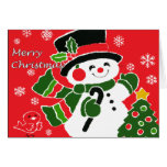 Vintage Snowman Christmas card