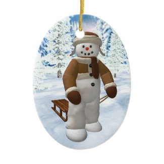 Snowman with Sledge
