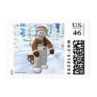 Snowman with Sledge