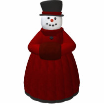 Vintage Snowmen: Lady Cool Acrylic Cut Out