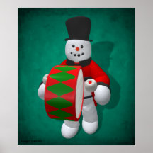 Vintage Snowmen: Timpanist Posters
