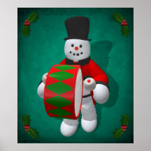Vintage Snowmen: Timpanist Print