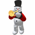 Vintage Snowmen: Trumpeter Acrylic Cut Out