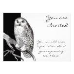 Vintage Snowy Owl Invitation