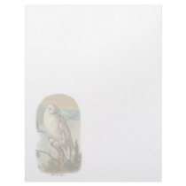 Vintage Snowy Owl Letterhead