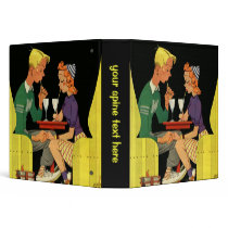 Vintage Soda Shop; Teens on a Date 3 Ring Binder