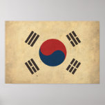 Vintage South Korea Flag posters