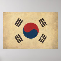 Vintage South Korea Flag Posters