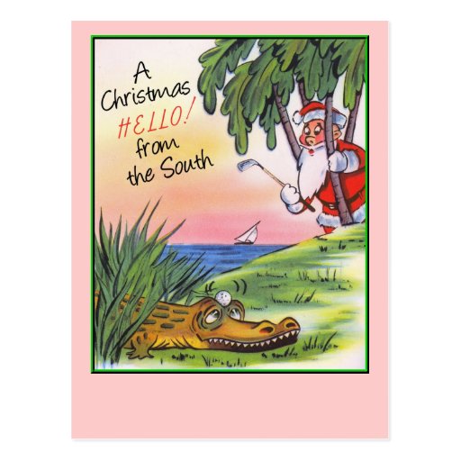 Vintage Southern Christmas Postcard Zazzle