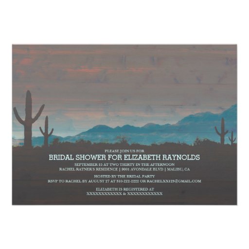 Vintage Southwestern Bridal Shower Invitations