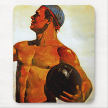 Vintage Soviet Hunk Mouse Pad