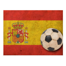 Vintage Spain Flag Postcards