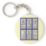 Vintage Spanish Tarot Cards Keychains