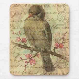 Vintage Sparrow mousepad