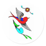 Vintage Sparrow stickers