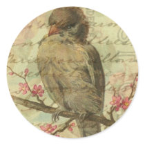 Vintage Sparrow Stickers