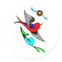 Vintage Tatuaje Sparrow pegatinas by CrazyGear Vintage Tatuaje Sparrow pegatinas
