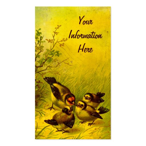 Vintage Sparrows Business Cards (front side)