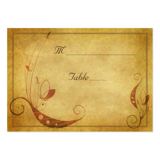 Vintage Special Occasion Placecards Business Card Template (front side)