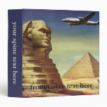 Vintage Sphinx Airplane Desert Pyramids Egypt Giza Binders