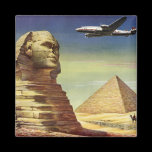Vintage Sphinx Airplane Desert Pyramids Egypt Giza Fridge Magnets