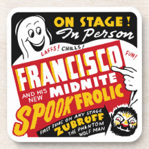 Vintage Spook Show Poster Art - Francisco Coasters