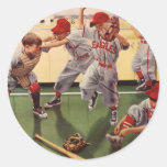Vintage Sports Baseball Team, Boys in a Food Fight Stickers