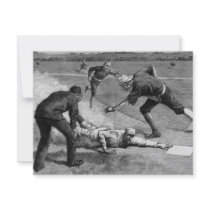 Vintage Sports, Black and White Antique Baseball Custom Announcements