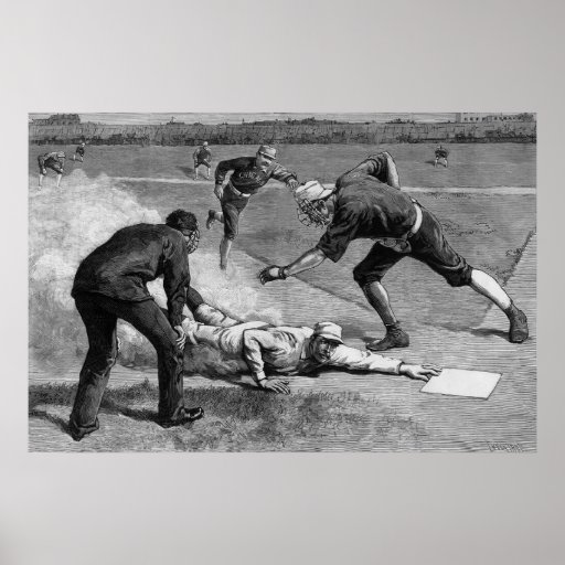 Vintage Sports, Black White Antique Baseball Posters