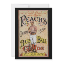 Vintage Sports Reach's Baseball Guide Cover, 1896 Custom Invite
