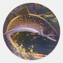 Vintage Sports Trout Fishing; Catch and Release Sticker