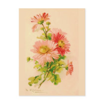 Vintage Spring Bouquet Postcard