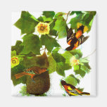 Vintage Spring Day Birds & Flowers Magnet